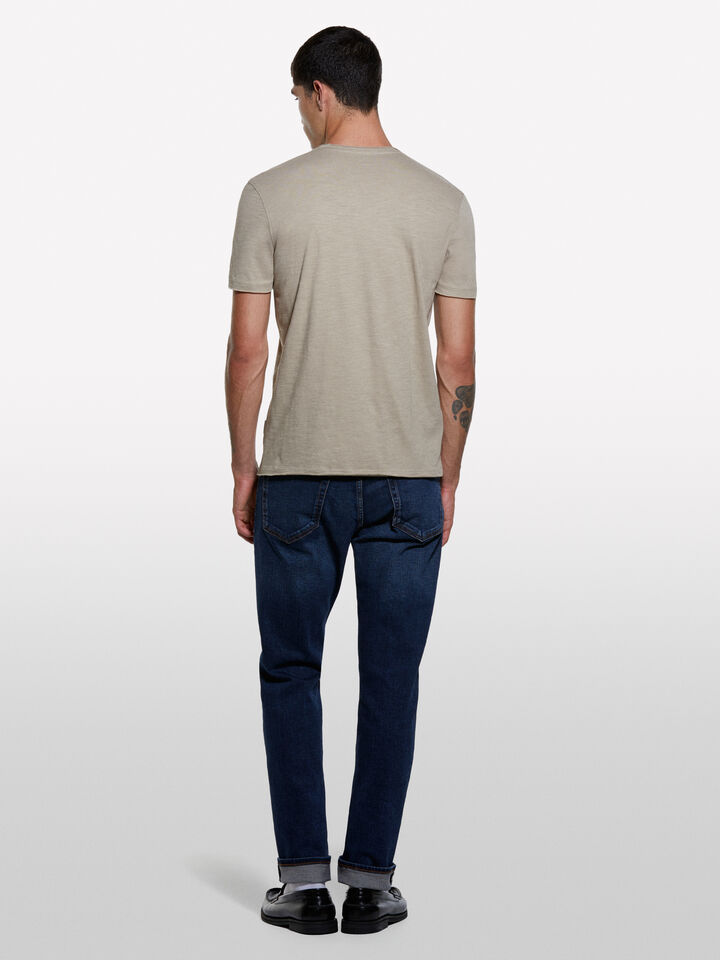 Camel slim fit short sleeve t-shirt - men's short sleeve t-shirts - Brown | Sisley image number 2